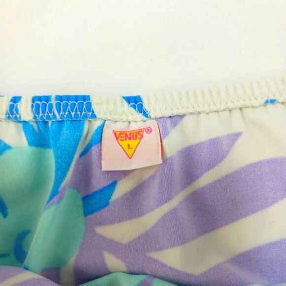 Venus Trio Vibrant Blue Purple Bikini Set with Halter Top, Bottom & Skirt Large. - Picture 9 of 11